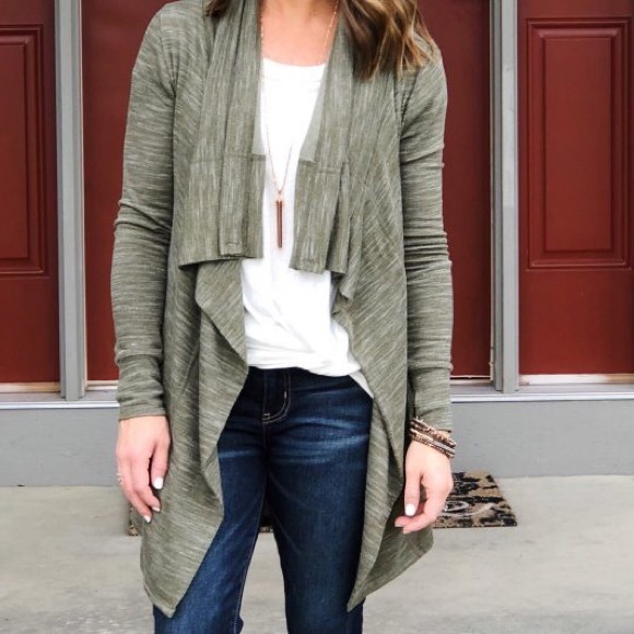 Stella&dot The Always Cardigan.  Olive - Picture 1 of 8